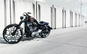 Wallpapers custom motorcycle Iron Pirate Garage Iron Gun Harley Davidson Dyna 2014